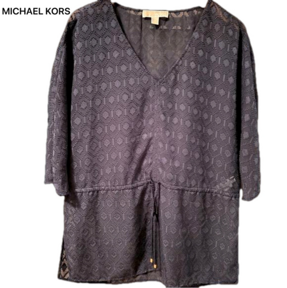 Michael Kors Clear Navy Blue Tunic Medium